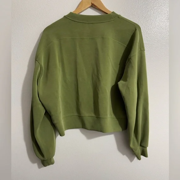 Lululemon Perfectly Oversized Cropped Crew - Softstreme (Size 6) green foliage - Picture 6 of 8